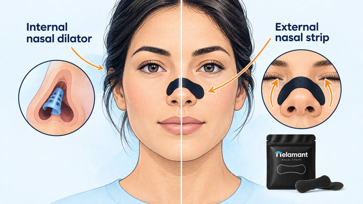 Internal vs external nasal dilator comparison diagram