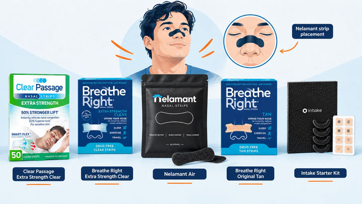 Best nasal strips 2026 - Nelamant Air and four top alternatives compared side by side