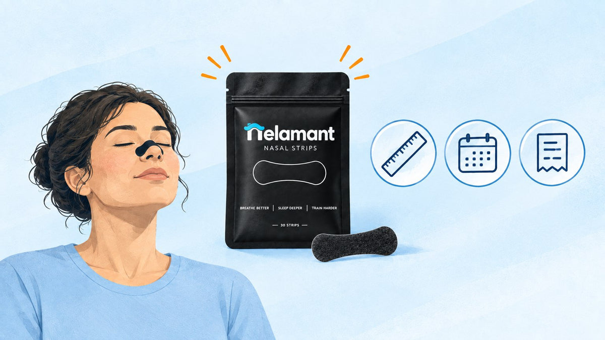 Nelamant Air and four extra-strength nasal strip options compared side by side