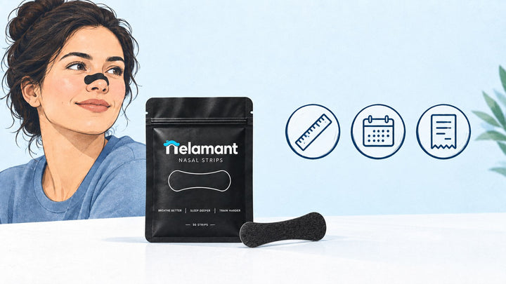 Five nasal strip brands ranked side by side, Nelamant Air marked as top pick