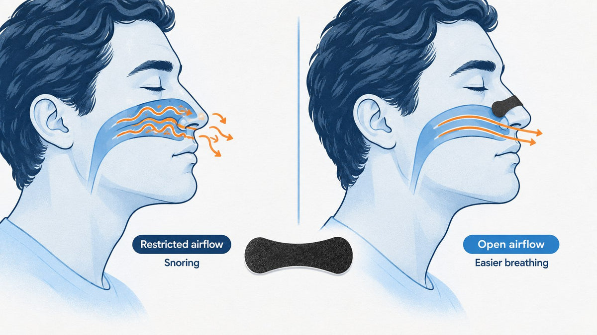 nasal airflow restriction causing snoring through the nose