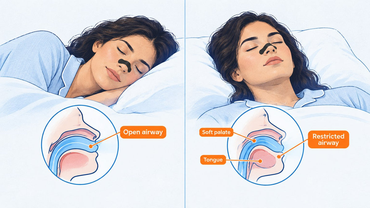 best sleeping position for snoring - side vs back airway comparison