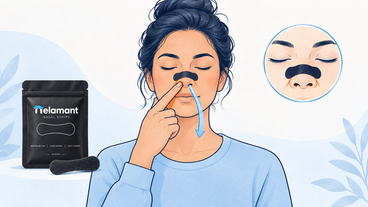 person practicing nasal breathing exercises